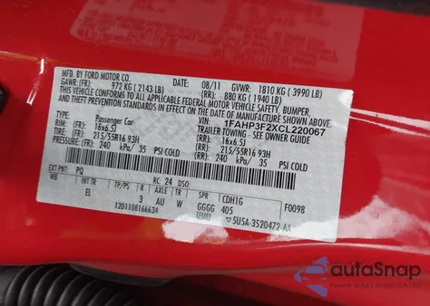 2012 Ford Focus Se z USA, uszkodzony, nr VIN 1FAHP3F2XCL220067